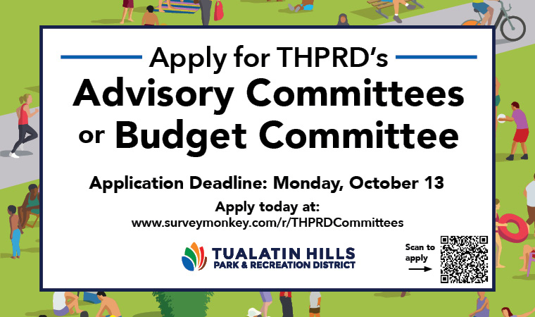 Join THPRD Committee - Your Voice. Your District. 