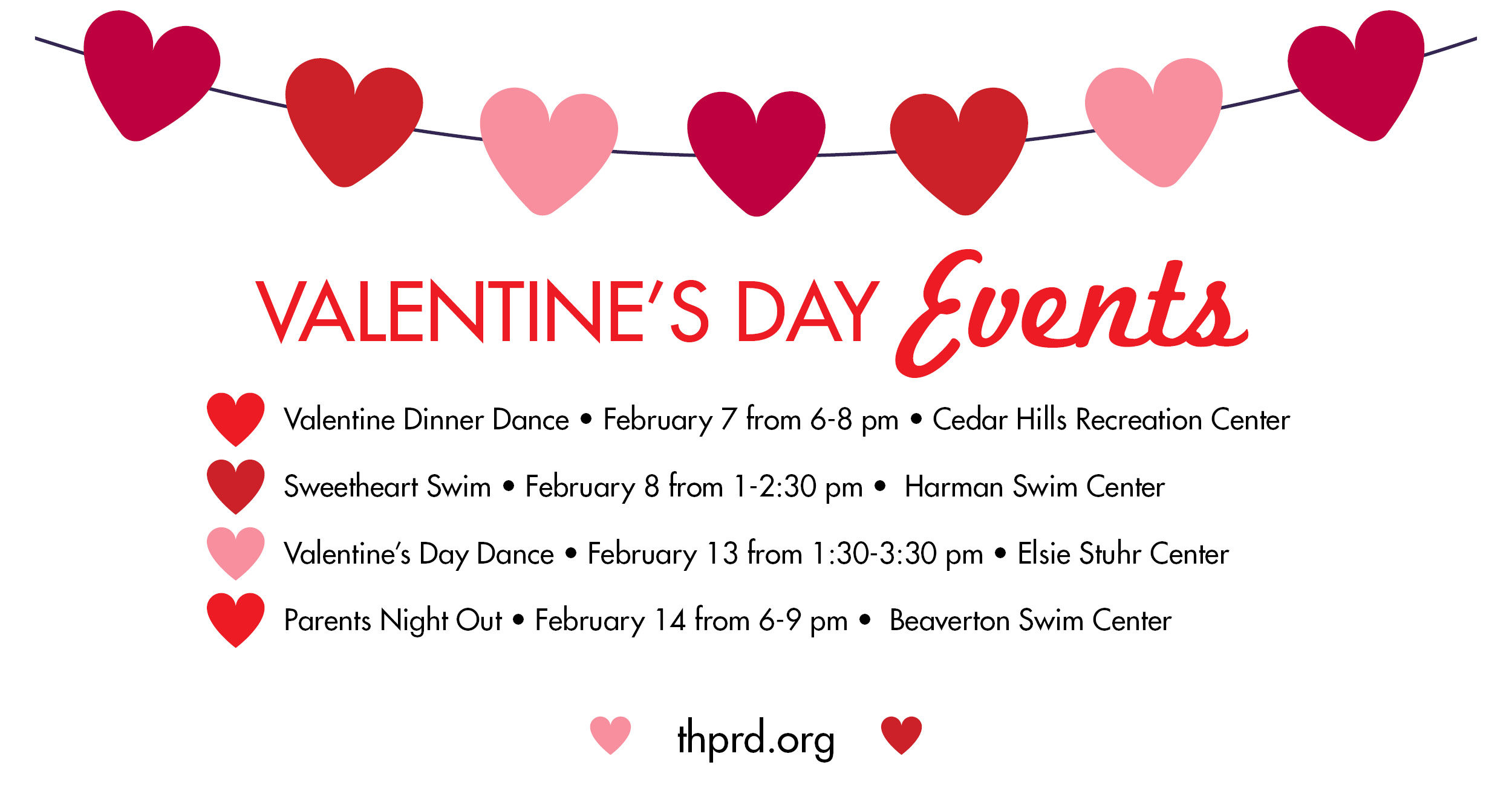 THPRD has Lots of Activities to Inspire Your Inner Valentine
